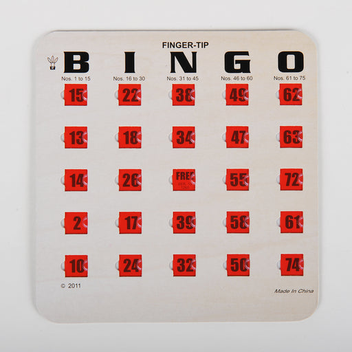 standard bingo cards, bingo cards, green bingo cards, blue bingo cards, woodgrain bingo cards, sliding window bingo games, finger tip bingo cards, regal games bingo cards, bingo accessories, woodgrain replacement bingo cards