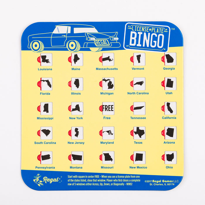 License Plate Travel Bingo 4 pack