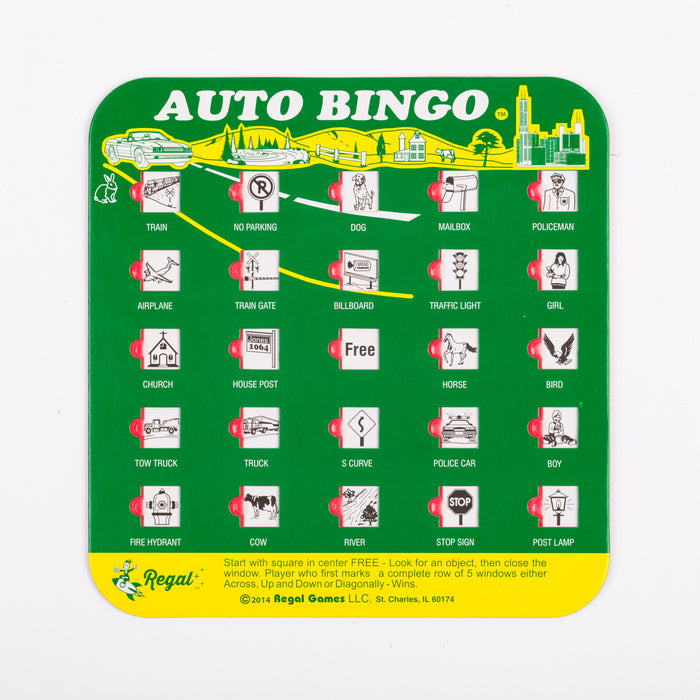 travel bingo, bingo card, regal games bingo cards, bingo accessory, bingo accessories, adult bingo, seniors bingo, childrens bingo, kid bingo, bingo sets, travel bingo sets, One of the greatest classic road trip games