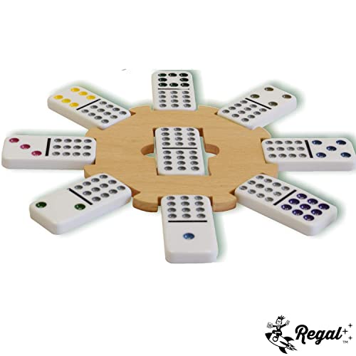 Dominoes Mexican Train Game Set with Wooden Hub