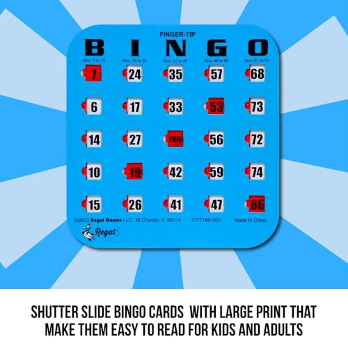 Regal Bingo Bulk Bingo Cards with Sliding Windows