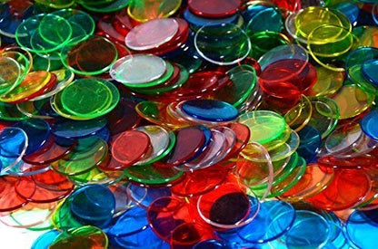 Transparent Bingo Chips (3/4 Inch)