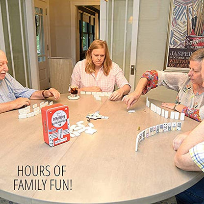 Dominoes Mexican Train Game Set with Wooden Hub