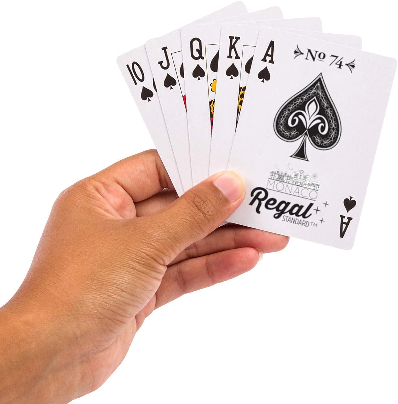 Regal Games Monaco Casino Standard Poker Size Playing Cards (Red)