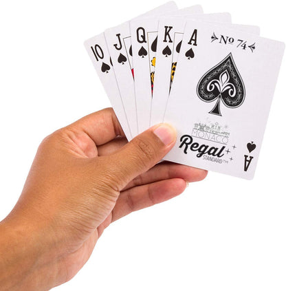 Regal Games Monaco Casino Standard Poker Size Playing Cards (Red)