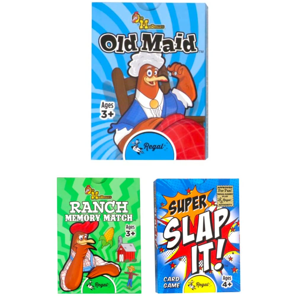 Farm Match, Slap It, Old Maid Card 3 Pack