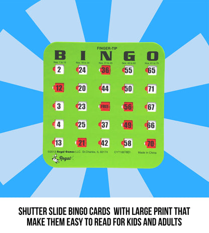 Regal Bingo Bulk Bingo Cards with Sliding Windows