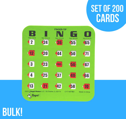 Regal Bingo Bulk Bingo Cards with Sliding Windows