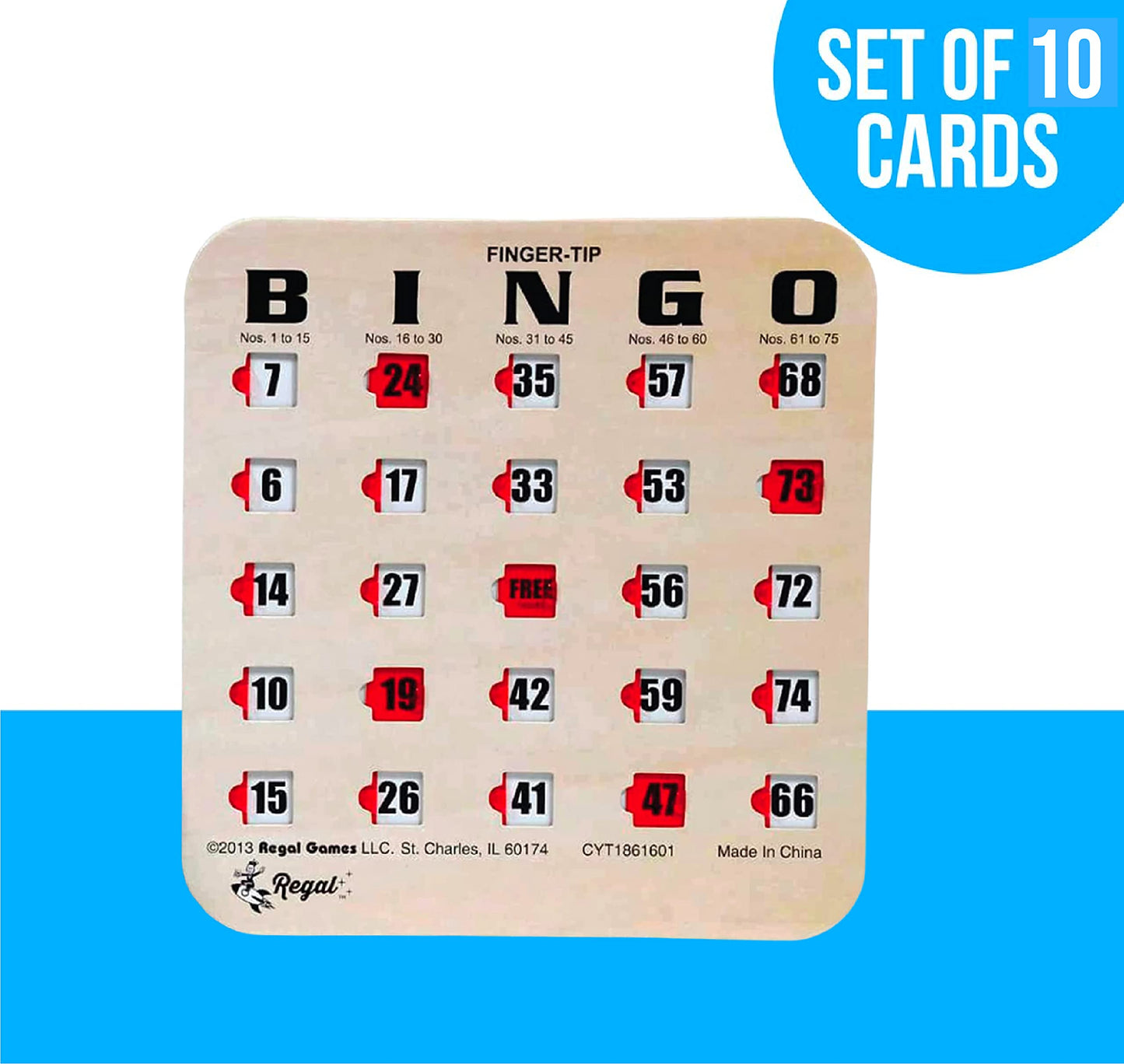 Regal Bingo Bulk Bingo Cards with Sliding Windows