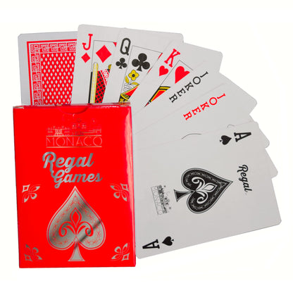 Regal Games Monaco Casino Standard Poker Size Playing Cards (Red)