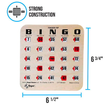 Regal Bingo Bulk Bingo Cards with Sliding Windows