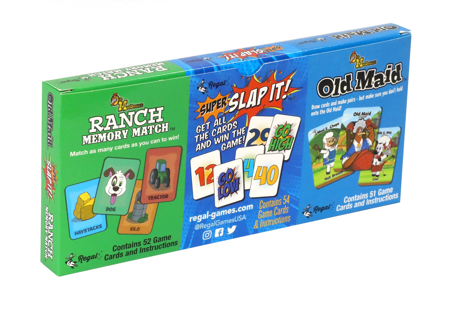 Farm Match, Slap It, Old Maid Card 3 Pack