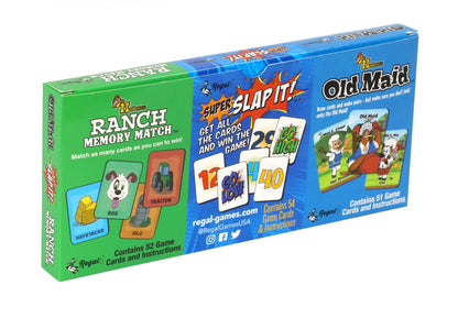 Farm Match, Slap It, Old Maid Card 3 Pack