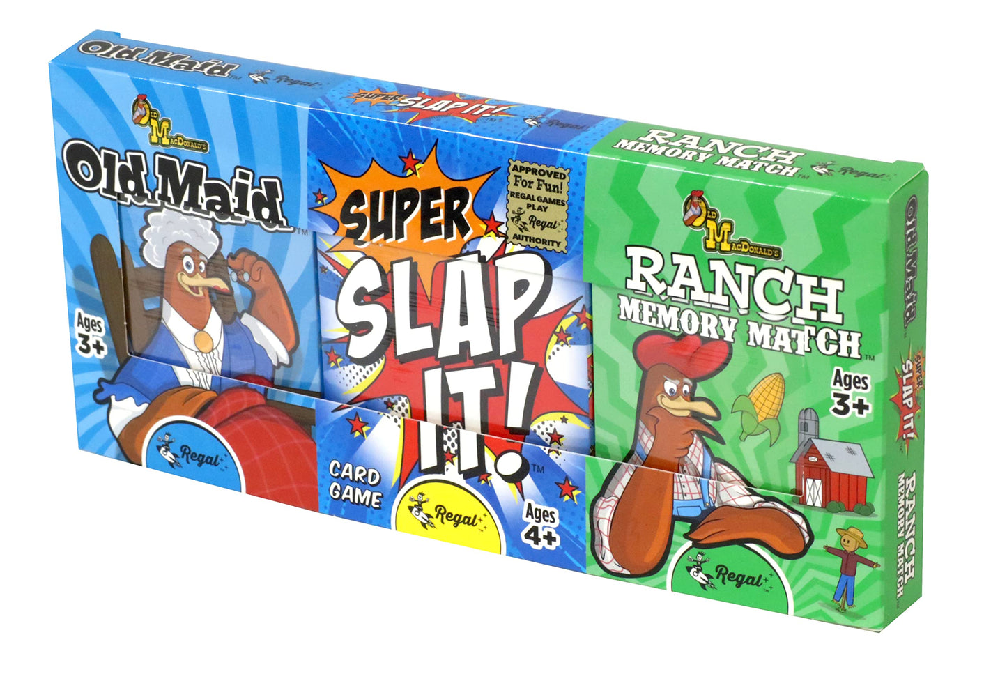 Farm Match, Slap It, Old Maid Card 3 Pack