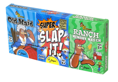 Farm Match, Slap It, Old Maid Card 3 Pack