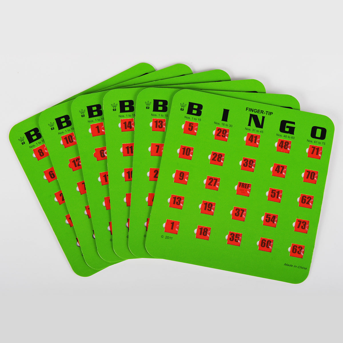 Standard Fingertip Shutter Slide Bingo Cards - Regal Games — Regal