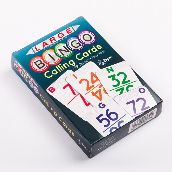 Jumbo Bingo 'Color Coded' Calling Card Deck with Durable Plastic Coating
