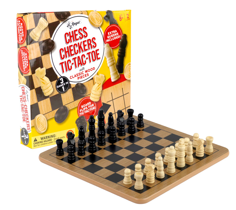 Chess, Checkers, Tic-Tac-Toe
