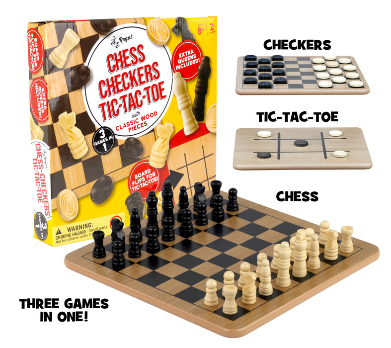 Chess, Checkers, Tic-Tac-Toe