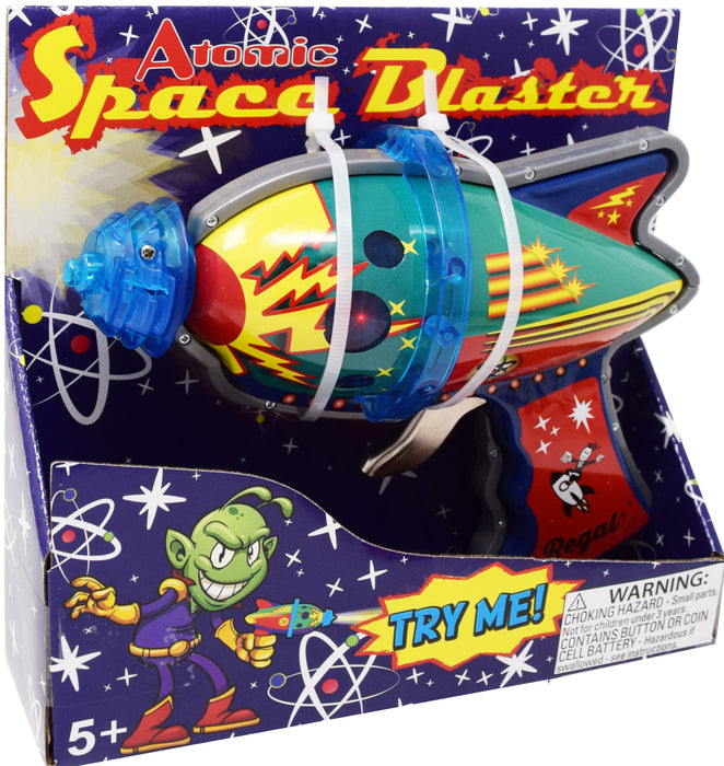 Classic Tin Space Blaster with Light up LED and Sparks